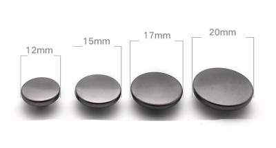 ZJ 金屬四合鈕   銅槍色四合鈕扣   棒球服四合鈕   12MM   15MM   17MM   20MM 側面照